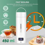 Travel Electric Kettle with Four Temperature Settings and Folding Handle All Vera Mart
