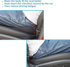 Car Seat Cushion with Memory Foam Lift and Contoured Support, Breathable Removable Cover All Vera Mart