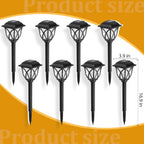 Solar Pathway Lights with Automatic Dusk Activation and Water Ripple Pattern, 6-Pack All Vera Mart