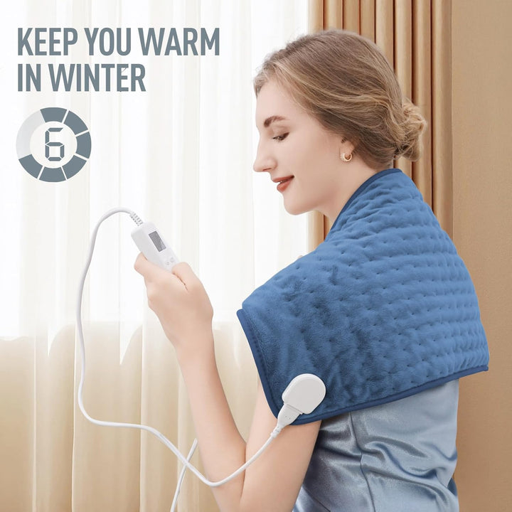 Heating Pad with Six Temperature Settings and Auto Shutoff Timer, 24in All Vera Mart