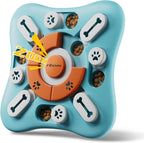 Interactive Dog Puzzle Toy with Sliding Treat Compartments and Squeaker All Vera Mart