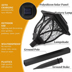 Solar Pathway Lights with Automatic Dusk Activation and Water Ripple Pattern, 6-Pack All Vera Mart