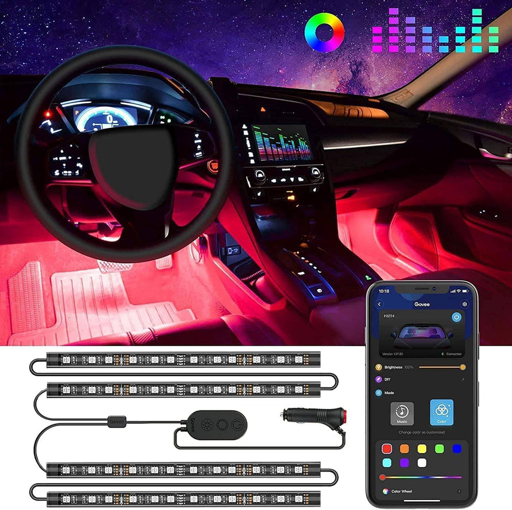 LED Car Interior Light Strips with App Control and Music Sync All Vera Mart