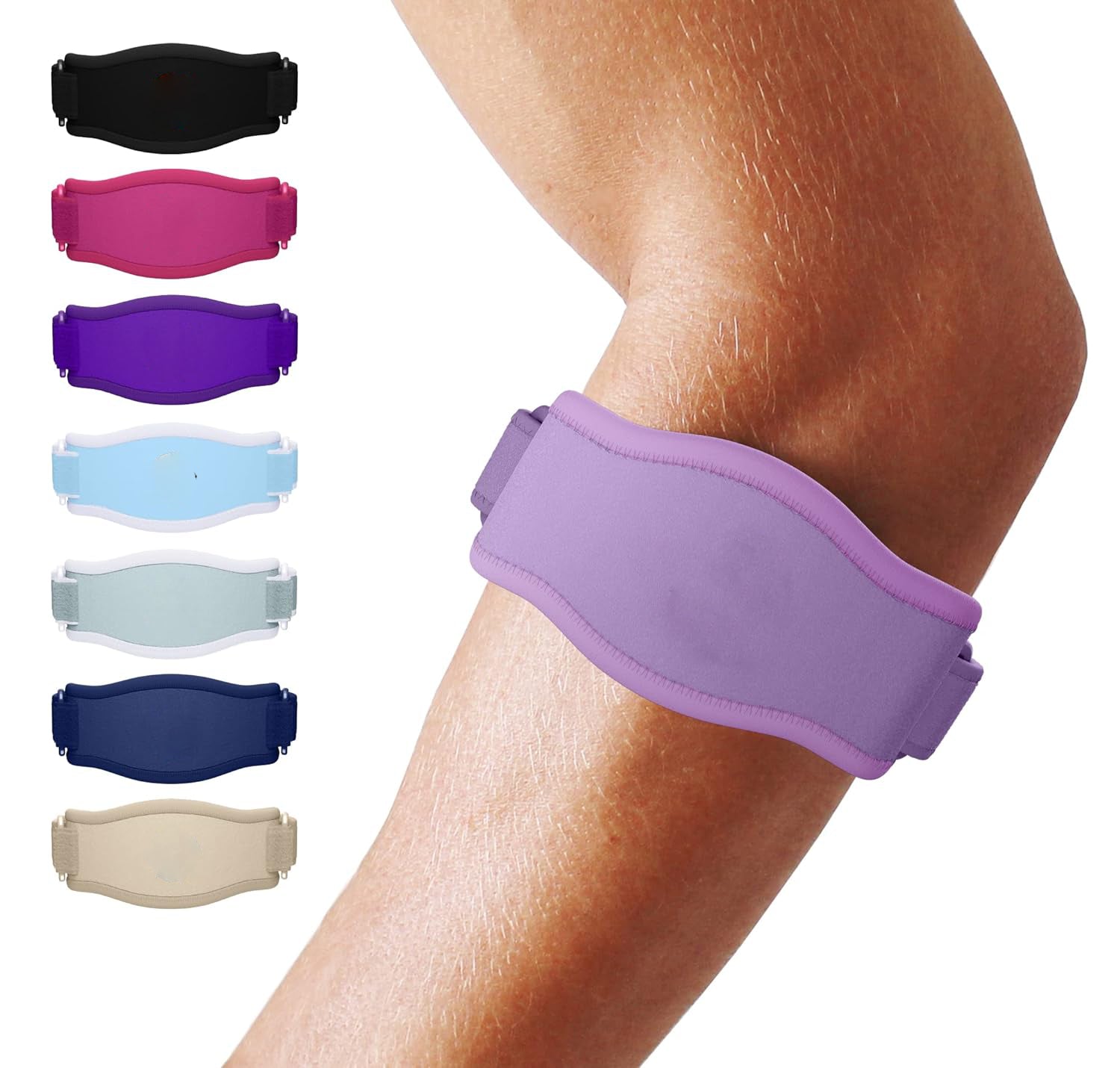 Adjustable Elbow Compression Brace with Triple Strap Support and Moisture Wicking All Vera Mart