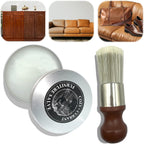 Leather and Wood Conditioning Salve with Brush and Lint-Free Cloth All Vera Mart