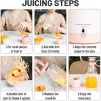 Rechargeable Portable Blender with Stainless Steel Blades and Magnetic Charging, 350ml All Vera Mart