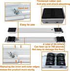 Adjustable Appliance Moving Dolly with 24 Wheels and Dual Brakes, 661lb Capacity All Vera Mart