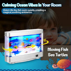 Animated Aquarium Lamp with Rotating Tropical Fish Film and Backlit Display All Vera Mart