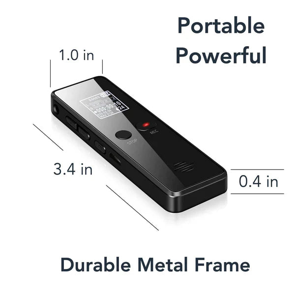 Rechargeable Voice Recorder with Noise Reduction and Voice Activation, 35-Hour Battery All Vera Mart