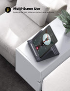 Adjustable Tablet Pillow Stand with Dual Device Slots and Six Angle Positions, 4-13in All Vera Mart