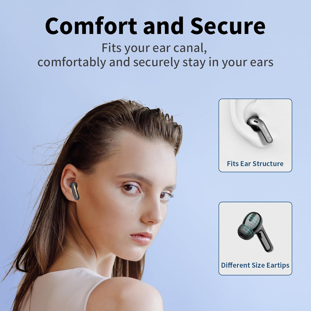 Wireless Earbuds with 60-Hour Battery and Dual Charging, IPX5 Sweat Resistant All Vera Mart