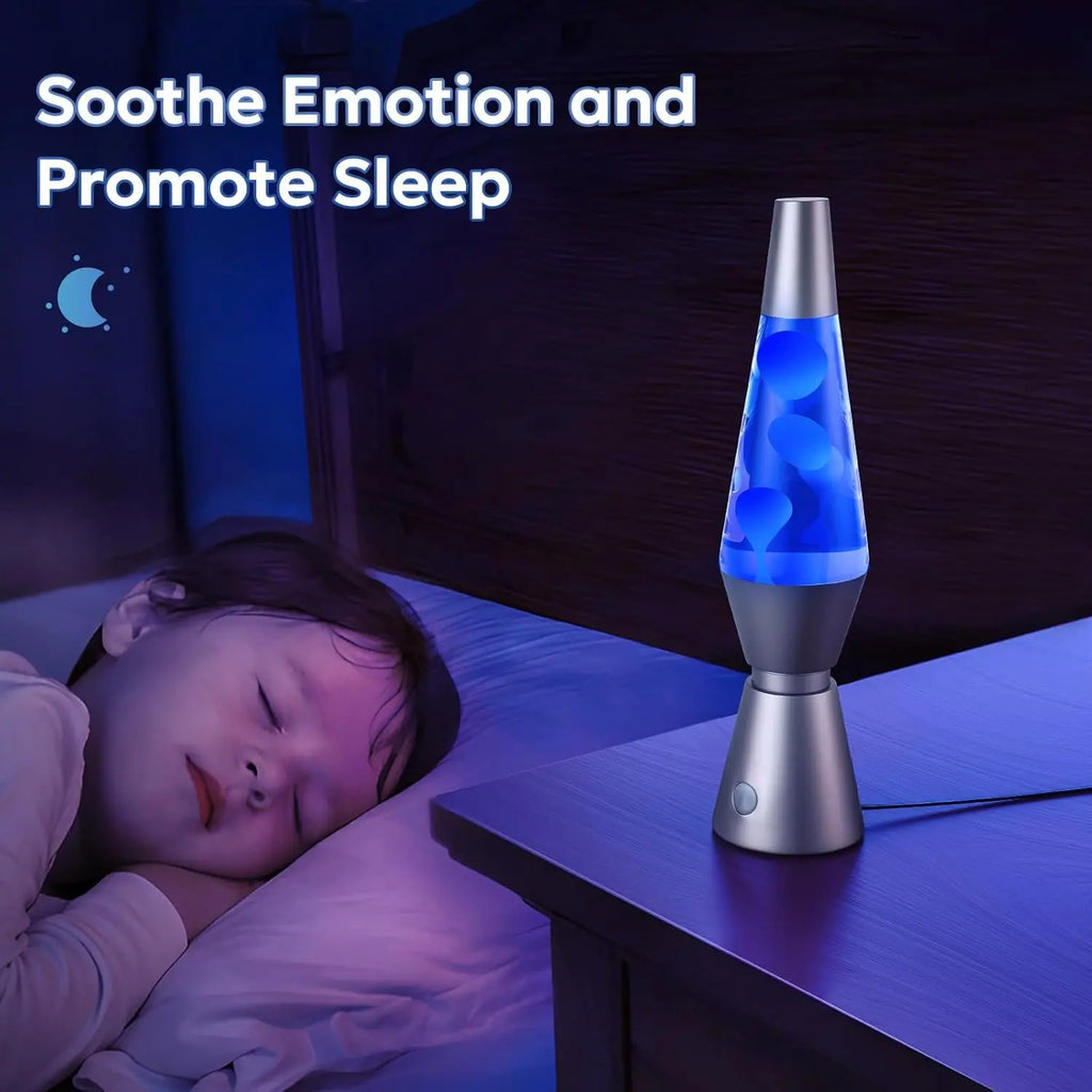 LED Lava Lamp with 17 Color Modes and Remote Control, 14.5in Glass Cylinder All Vera Mart