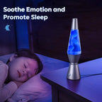 LED Lava Lamp with 17 Color Modes and Remote Control, 14.5in Glass Cylinder All Vera Mart
