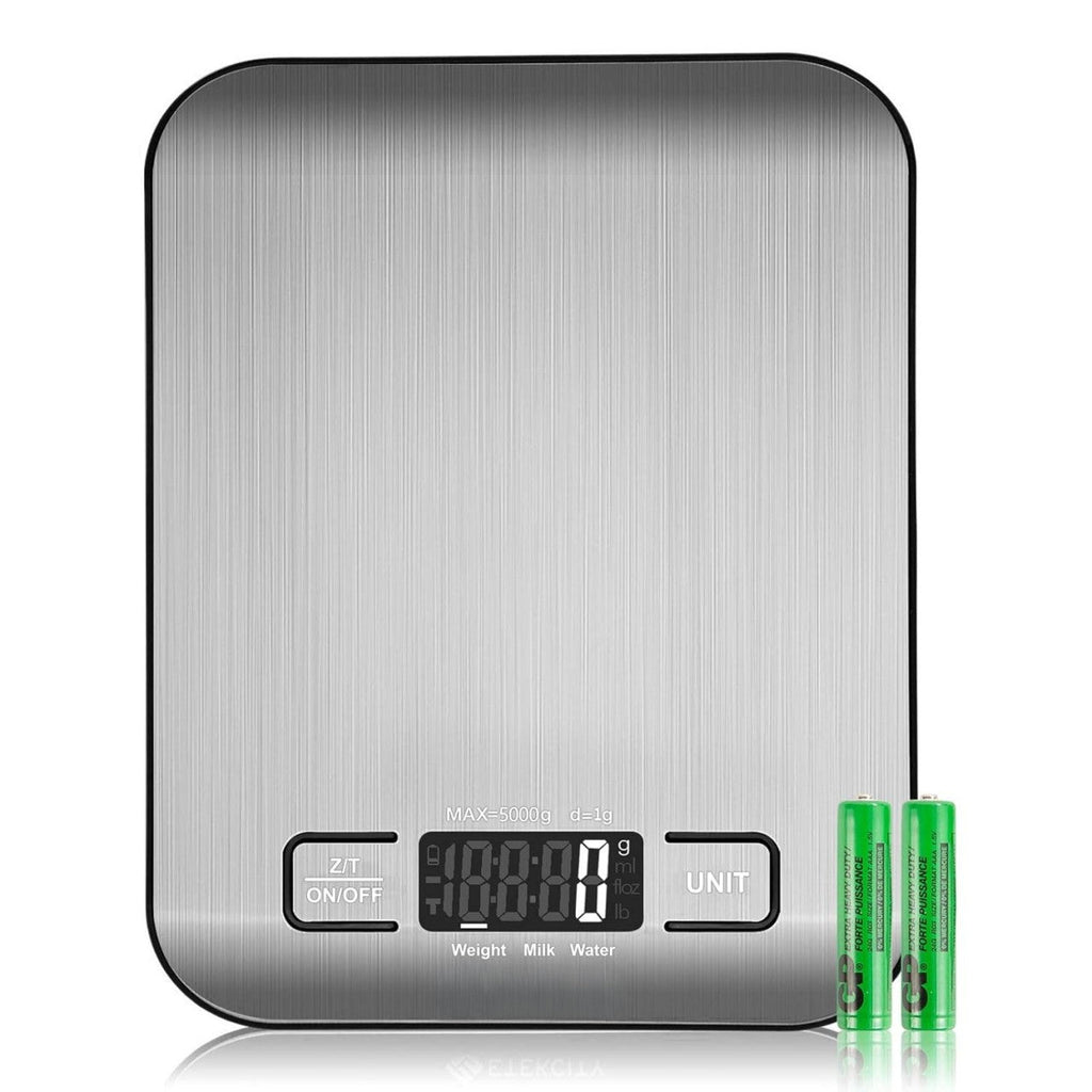 Precision Kitchen Scale with Backlit Display and Stainless Steel Platform, 5 Unit Options All Vera Mart