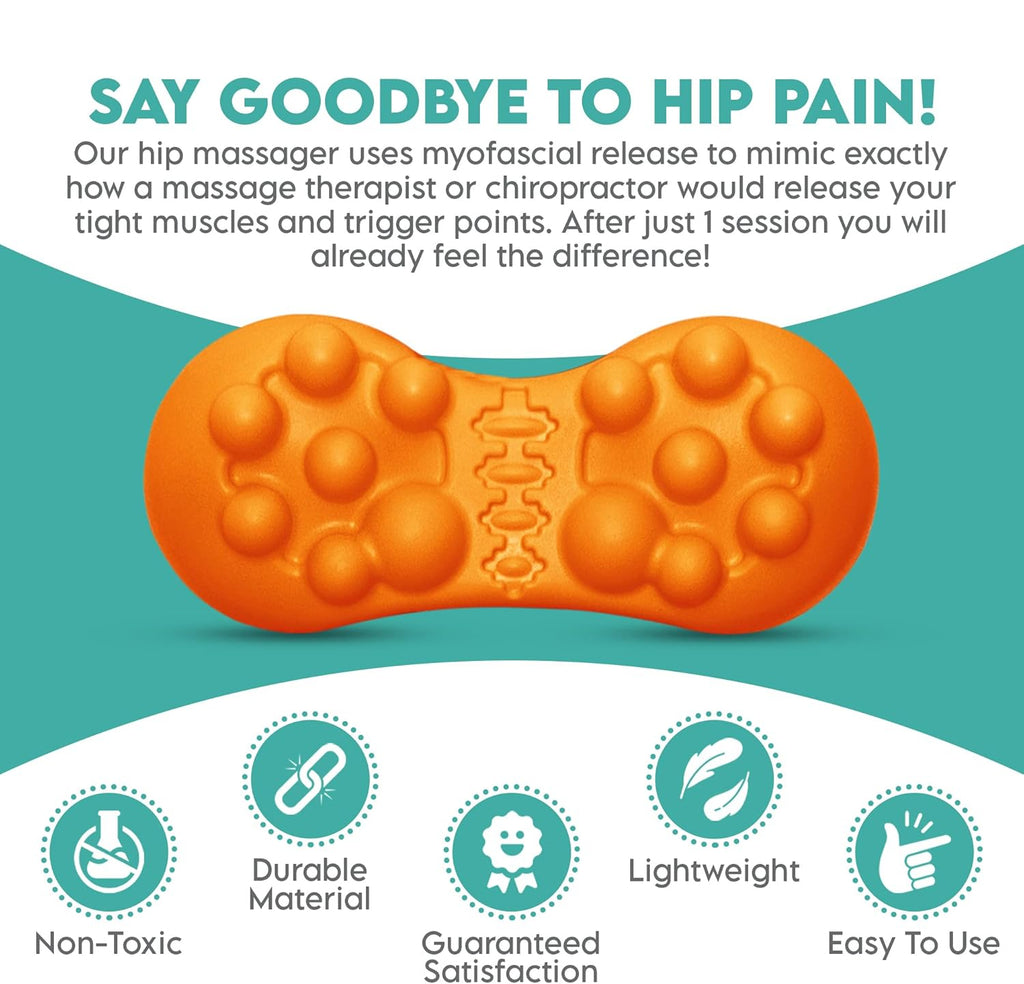 Myofascial Hip Roller with 14 Pressure Nubs and Adjustable Intensity All Vera Mart