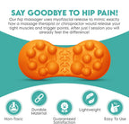Myofascial Hip Roller with 14 Pressure Nubs and Adjustable Intensity All Vera Mart