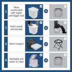 Portable Toilet Seat with Ergonomic Design and Integrated Lid for Camping All Vera Mart