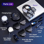 Electric Head Shaver with Seven Floating Blades and Five Grooming Attachments All Vera Mart