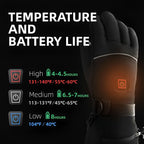 USB Heated Gloves with Quick Heat and Three Power Levels, Water Resistant All Vera Mart