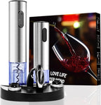 Motorized Corkscrew Opener with Vacuum Preserver and Foil Cutter, 30 Bottle Capacity All Vera Mart