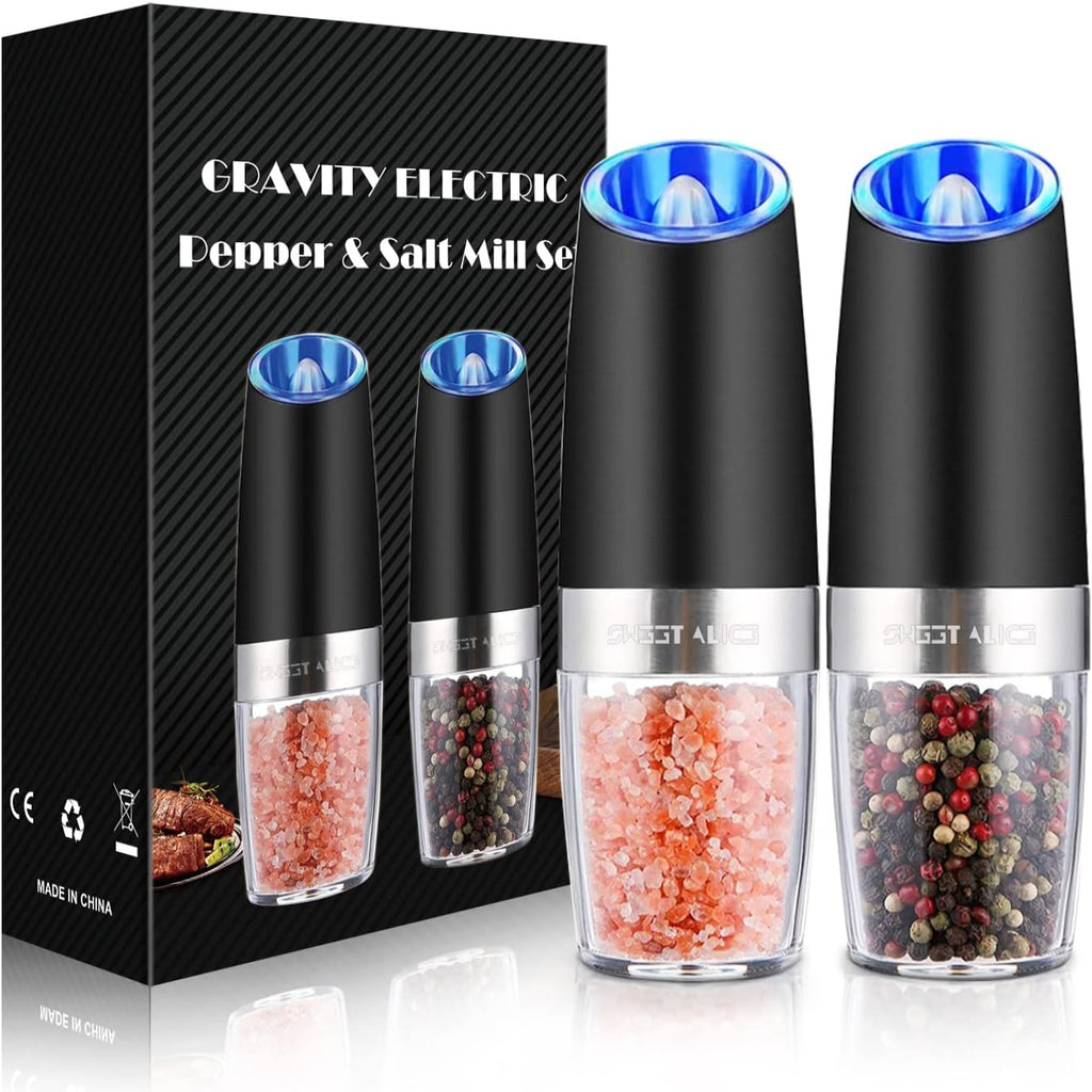 One-Hand Electric Grinder with Gravity Sensor and Ceramic Rotor, LED Light All Vera Mart