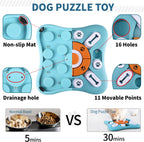 Interactive Dog Puzzle Toy with Sliding Treat Compartments and Squeaker All Vera Mart
