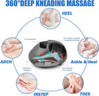 Electric Foot Massager with Kneading Nodes and Heat, Remote Control All Vera Mart