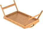 Bamboo Bed Tray with Folding Legs and Raised Edges All Vera Mart