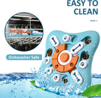Interactive Dog Puzzle Toy with Sliding Treat Compartments and Squeaker All Vera Mart
