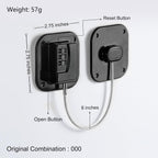 Combination Fridge Lock with Steel Cable and Adhesive Mount, 2-Pack All Vera Mart