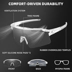 Photochromic Sports Sunglasses with UV Protection and Gray Tint, Unisex All Vera Mart
