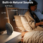 LED Sunrise Alarm Clock with FM Radio and Dual Alarms, 14-Color Light All Vera Mart