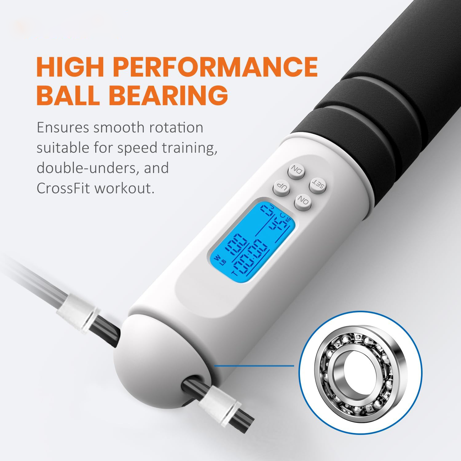 Digital Jump Rope with HD LED Display and Calorie Tracker All Vera Mart