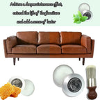 Leather and Wood Conditioning Salve with Brush and Lint-Free Cloth All Vera Mart