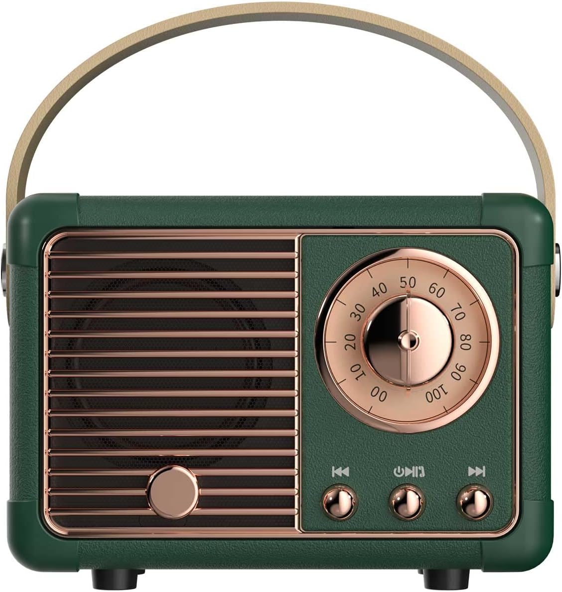 Wireless Speaker with Rotary Dial Control and 6-Hour Battery, Retro Design All Vera Mart