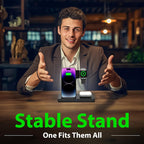 Wireless Charging Stand with Adjustable Phone Holder and LED Status Indicators All Vera Mart