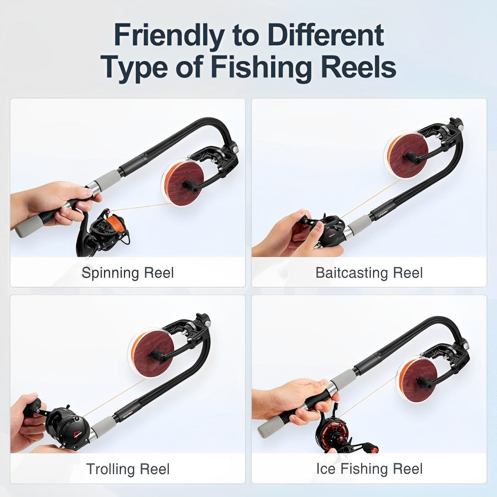 Portable Fishing Line Spooler with Spring Loaded Tension and Dual Reel Modes All Vera Mart