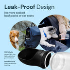 Dog Water Bottle with Attached Bowl and One Hand Button Control, 19oz All Vera Mart