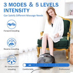 Electric Foot Massager with Kneading Nodes and Heat, Remote Control All Vera Mart
