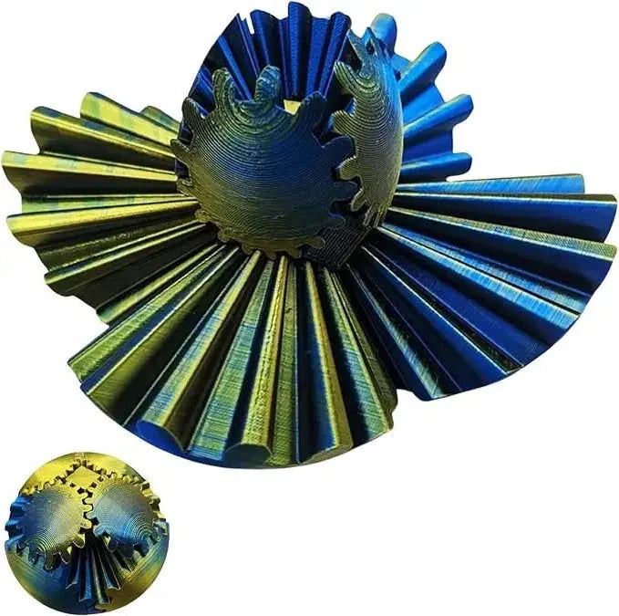 Kinetic Gear Ball with Visible Interlocking Gears and Soft Carry Pouch, PLA All Vera Mart