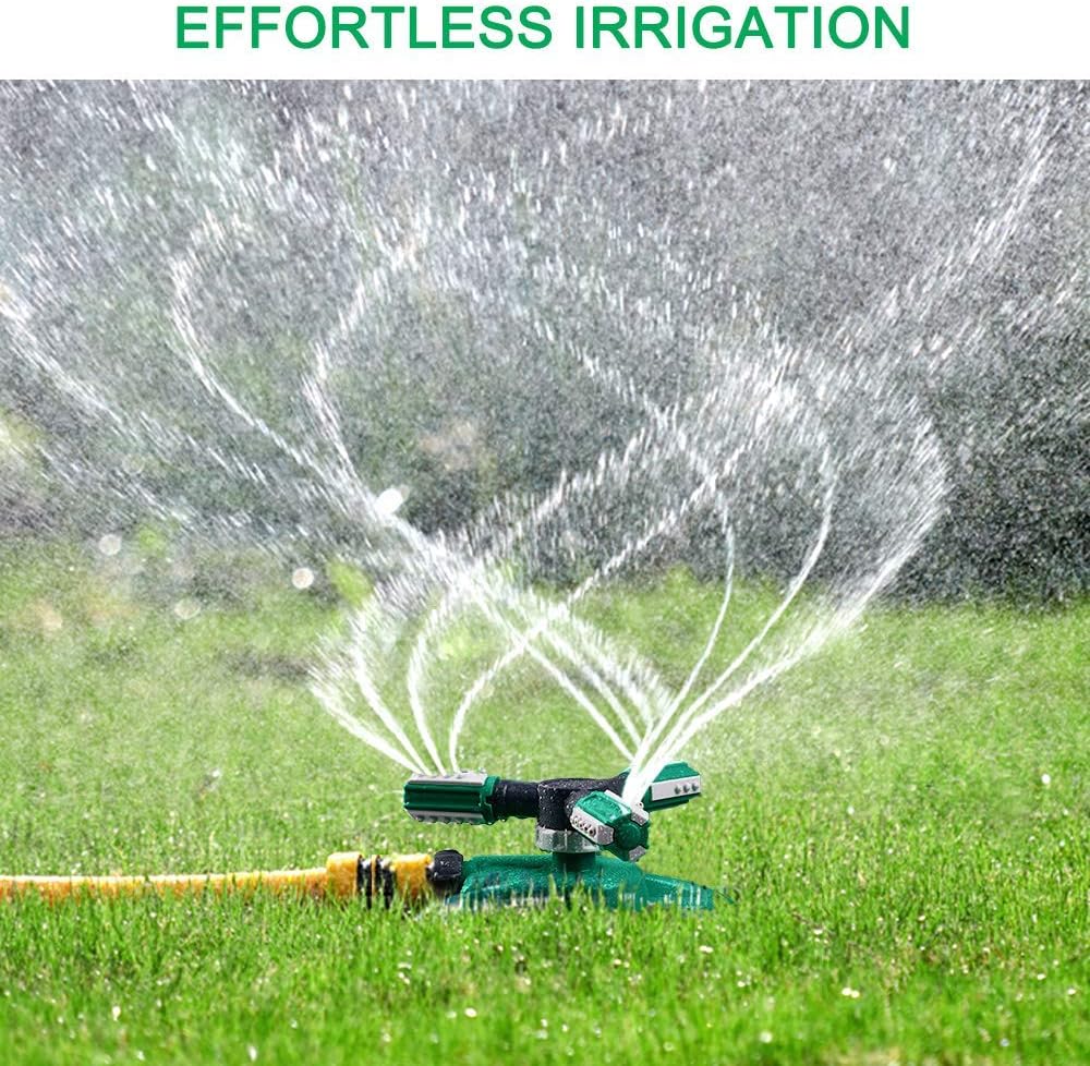 Rotating Lawn Sprinkler with 36 Adjustable Nozzles and 49-Foot Coverage All Vera Mart