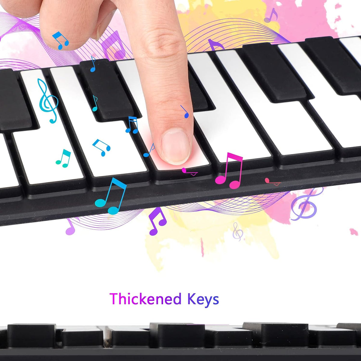 49-Key Roll Up Piano Keyboard with Recording Function and Built-in Speakers All Vera Mart