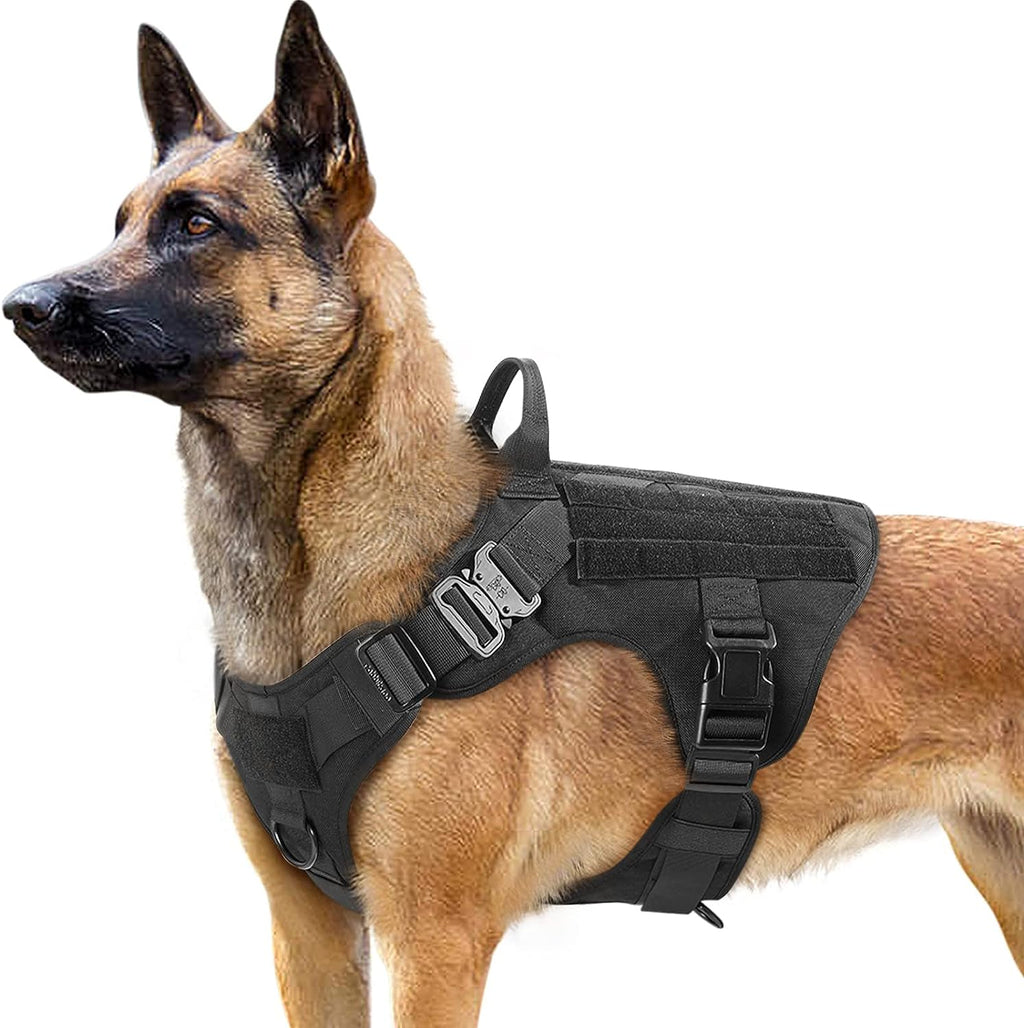 Dog Harness with Dual Leash Attachment and Reinforced Top Handle, MOLLE System All Vera Mart