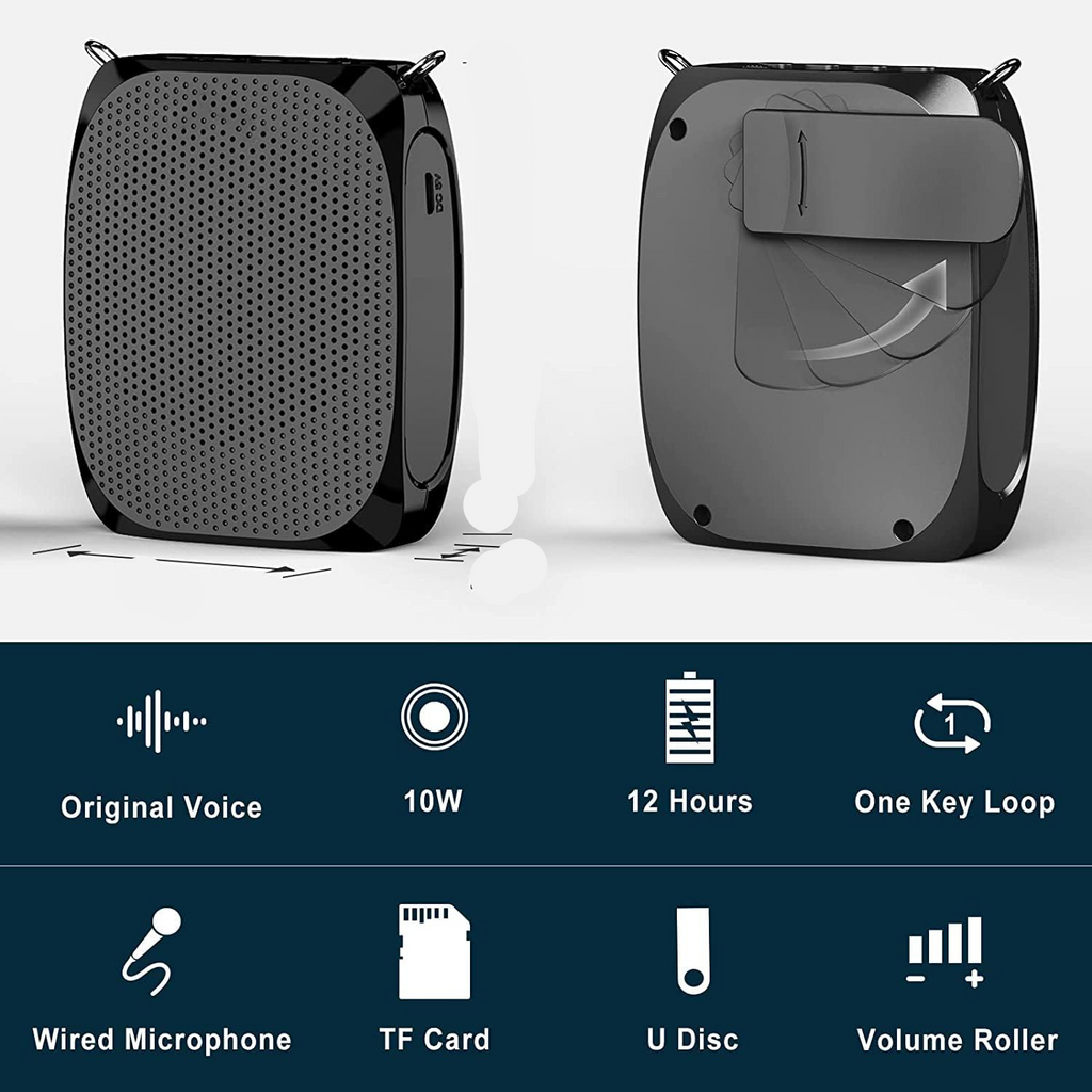 Voice Amplifier with Gooseneck Microphone and Noise Reduction, 10W Speaker for Groups All Vera Mart