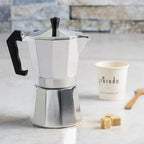 Stovetop Moka Pot with Heat Resistant Handle and Safety Valve, 6-Cup Capacity All Vera Mart