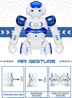 Programmable Robot Toy with Hand Gesture Control and LED Eyes, 24ft Range All Vera Mart