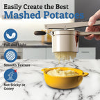 Stainless Steel Potato Ricer with Silicone Grip Handles and 3mm Holes All Vera Mart