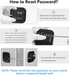 Combination Fridge Lock with Steel Cable and Adhesive Mount, 2-Pack All Vera Mart