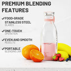 Rechargeable Portable Blender with Stainless Steel Blades and Magnetic Charging, 350ml All Vera Mart