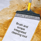 Long Handle Floor Scrub Brush with Rotating Head and Squeegee Blade All Vera Mart
